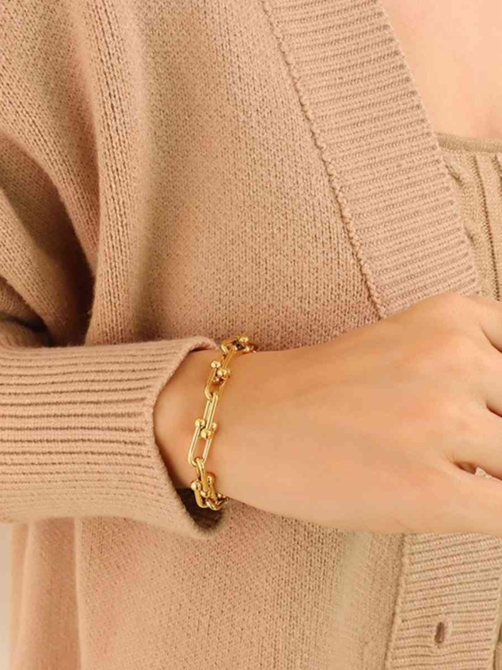Chunky Chain Titanium Steel Bracelet | NWT
